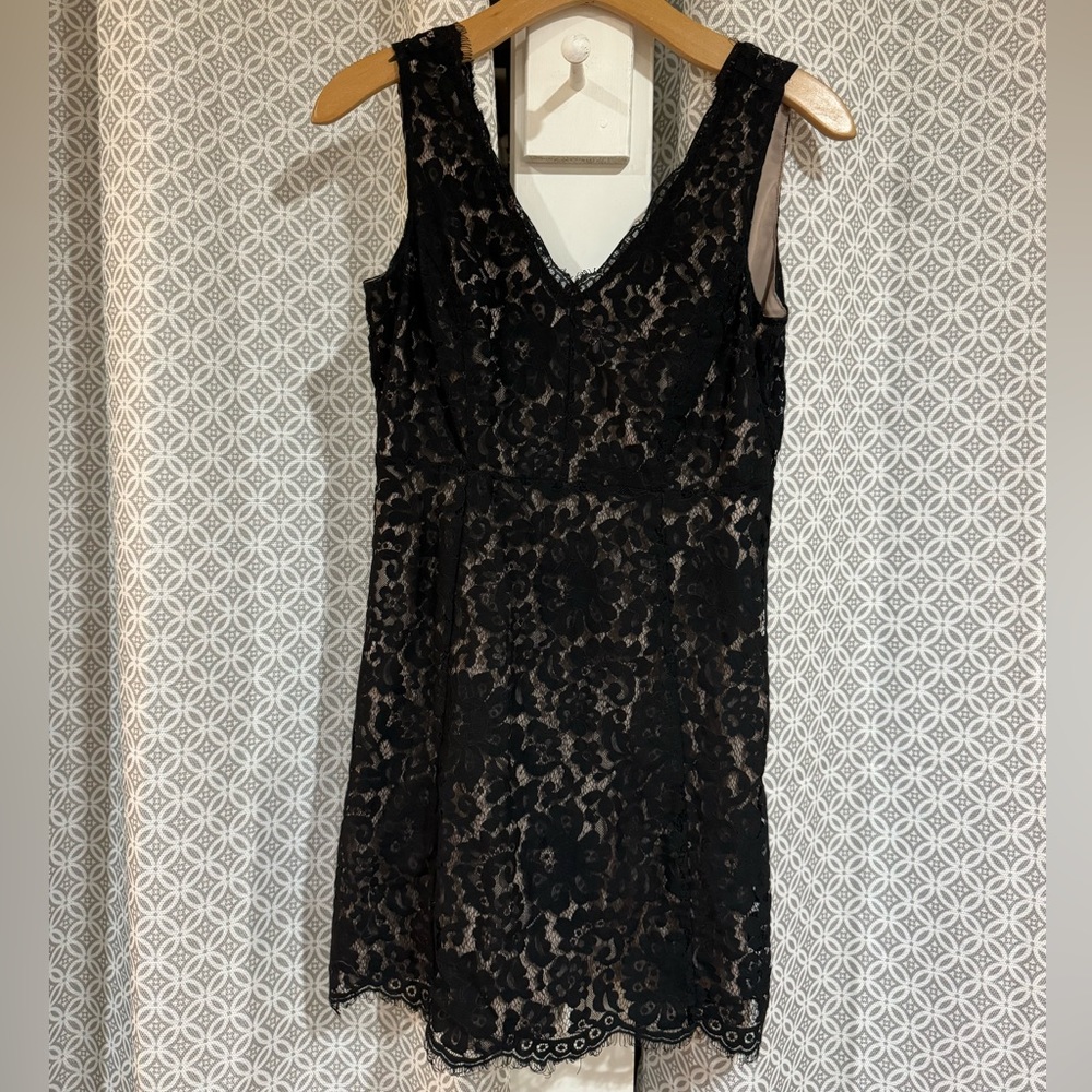 LOFT Lace Overlay Cocktail Dress